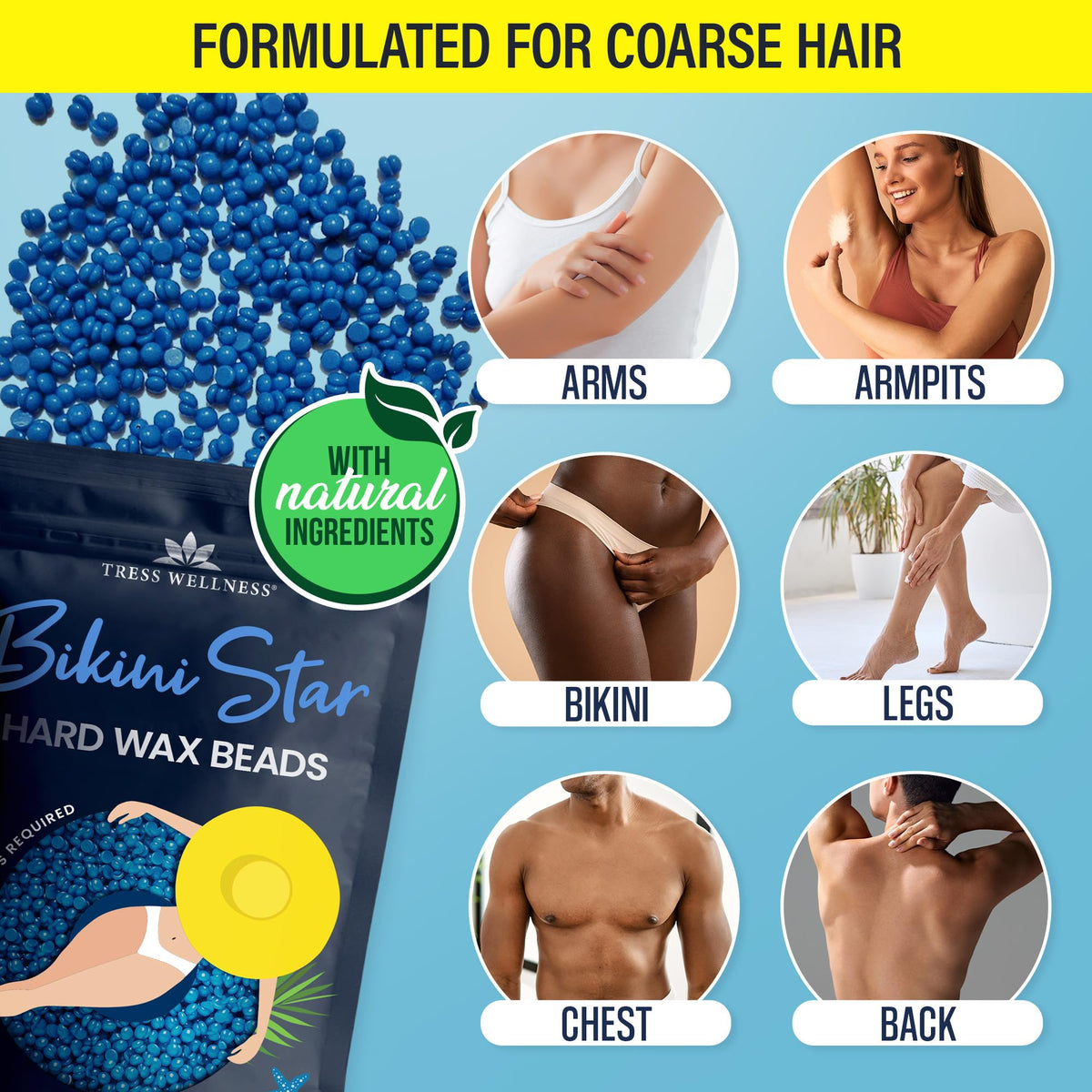 Tress Wellness Wax Beads with waxing guide