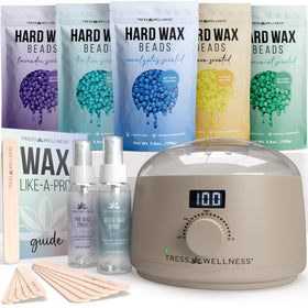Tress Wellness Waxing Kit complete set with digital wax warmer and accessories
