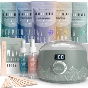 Tress Wellness Waxing Kit complete set with digital wax warmer and accessories