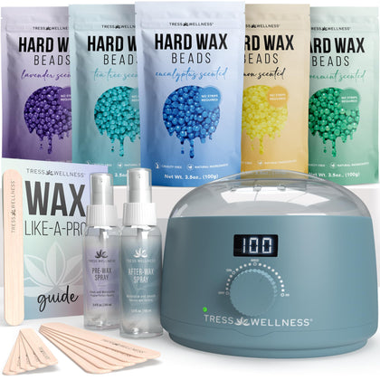 Tress Wellness Waxing Kit front view with digital display