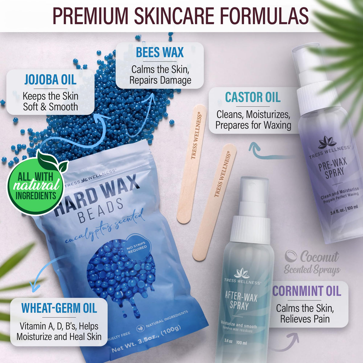 Tress Wellness Waxing Kit instructional guide and app access