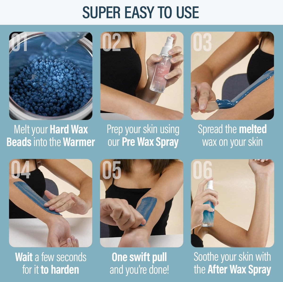 Tress Wellness Waxing Kit pre-wax and after-wax sprays