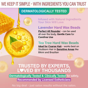 Tress Wellness Waxing Kit tutorial app interface on a smartphone