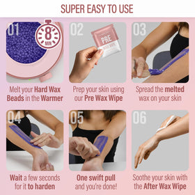 Tress Wellness Waxing Kit with large and small waxing sticks