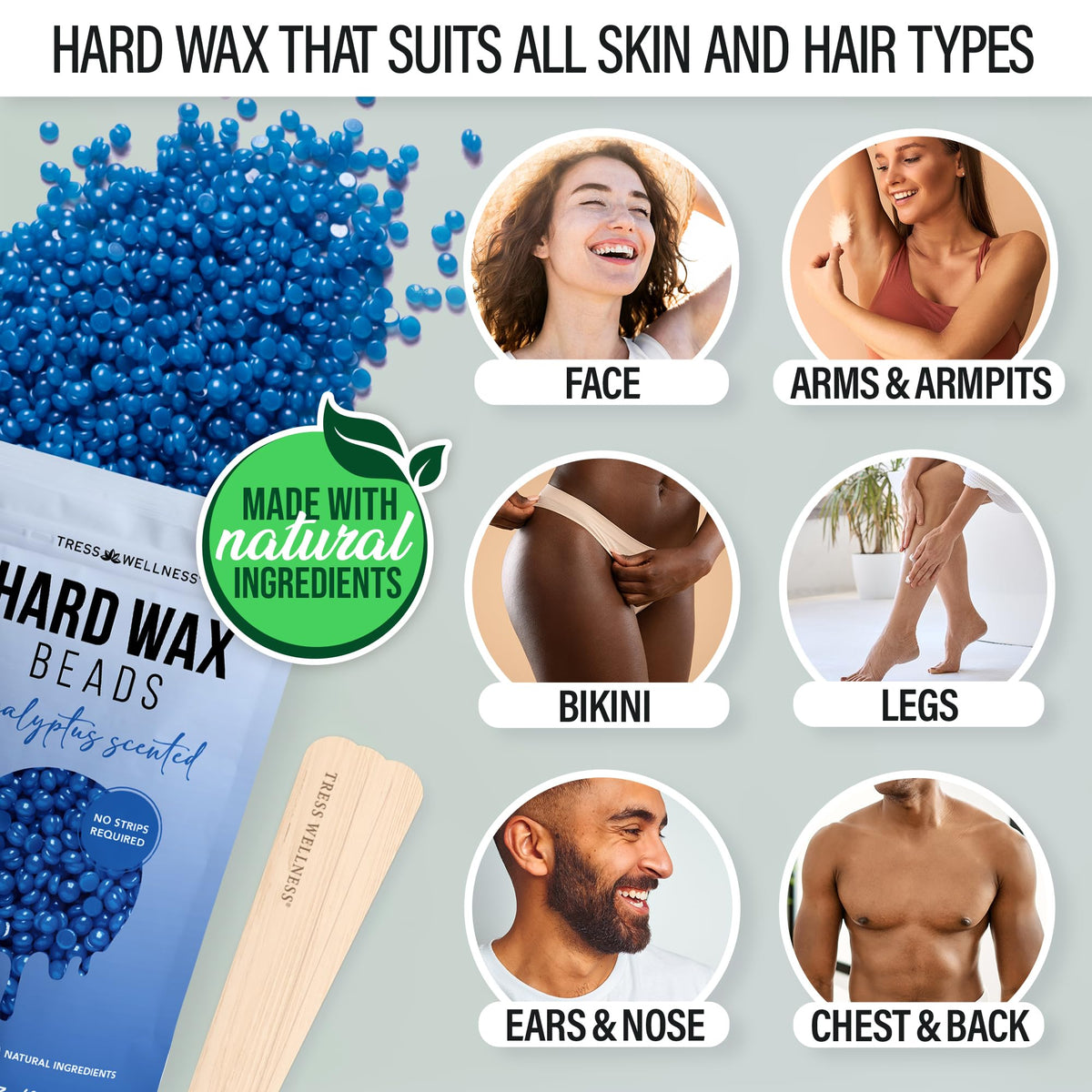 Tress Wellness waxing sticks and protective collars