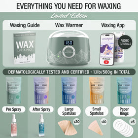 Tress Wellness waxing sticks and protective collars laid out