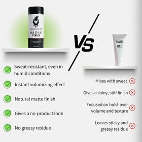Tribal Chimp Hair Styling Powder with hair styling tools