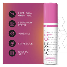 TRIDESIGN Aerogel Hair Spray showing spray nozzle