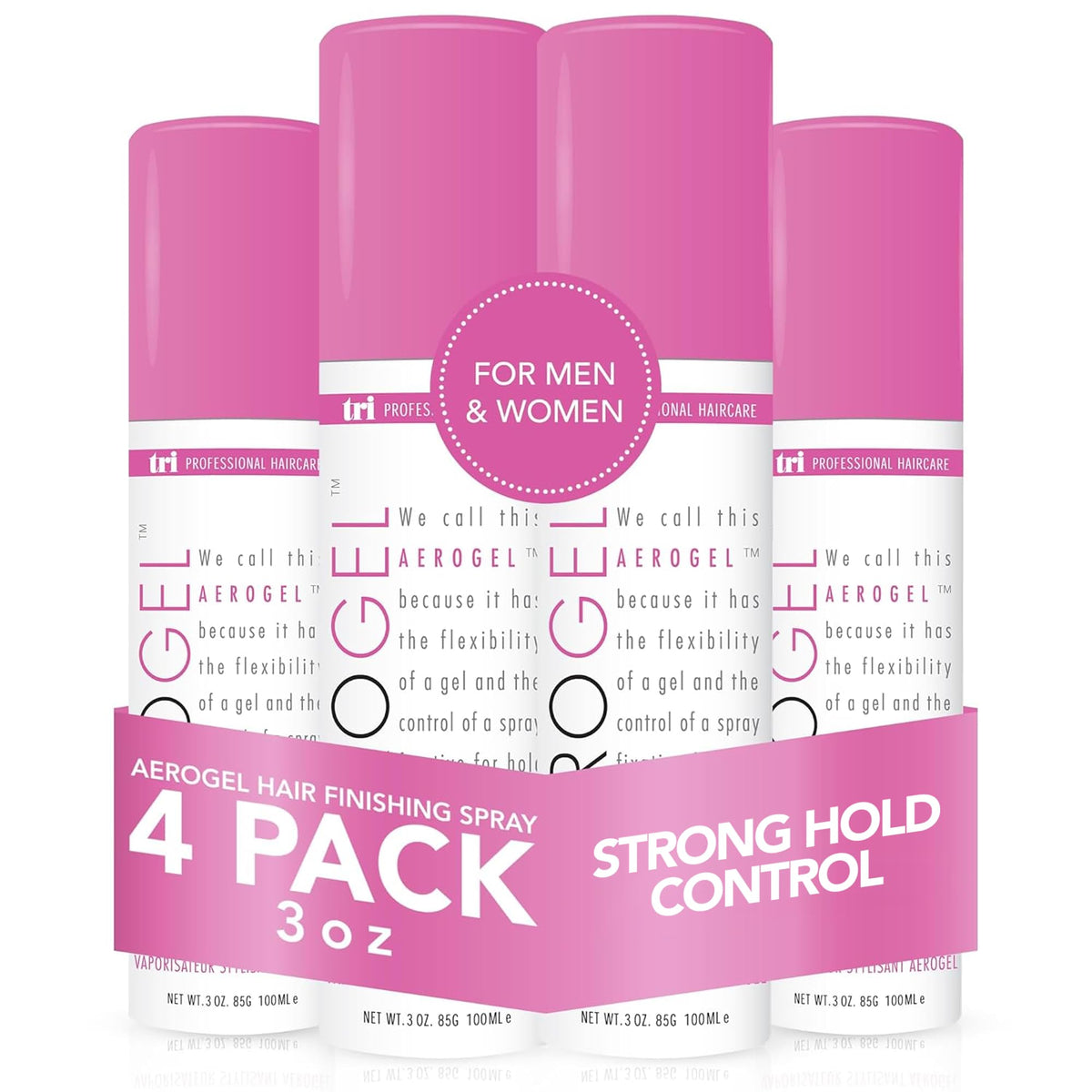 TRIDESIGN Aerogel Strong Hold Hair Finishing Spray 3 oz front view