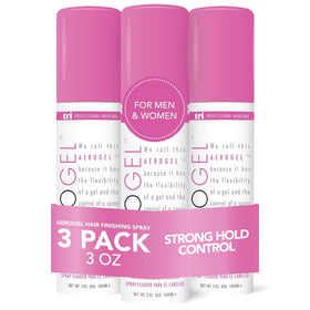 TRIDESIGN Aerogel Strong Hold Volumizing Hair Spray 3-pack front view