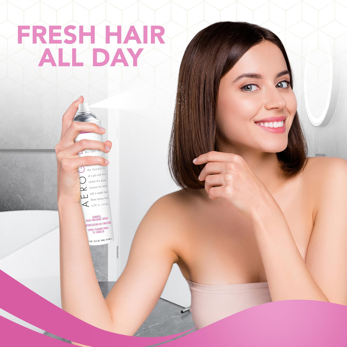 TRIDESIGN Aerogel Strong Hold Volumizing Hair Spray close-up of nozzle