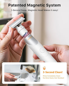 Trimcoo Electric Body Hair Trimmer close-up of ergonomic grip