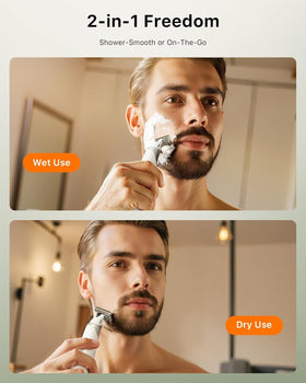 Trimcoo Electric Body Hair Trimmer in travel pouch