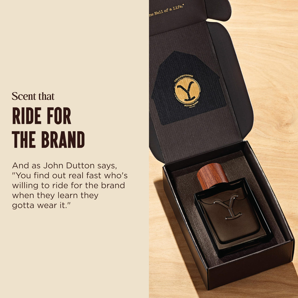 Tru Fragrance Beauty Yellowstone Ride Reserve Men's Cologne bottle side view