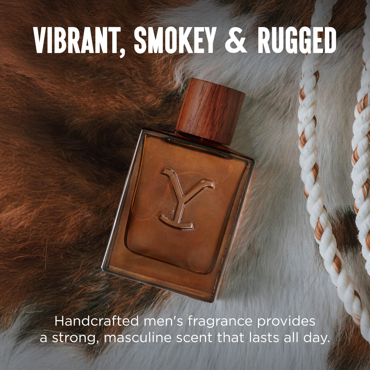 Tru Yellowstone Ride Men's Cologne on a rustic table