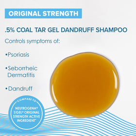 True+Real Coal Tar Shampoo bottle side view
