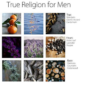 True Religion Eau De Toilette Spray for Men 100 ml bottle and packaging