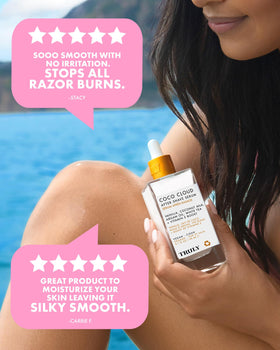 Truly Coco Cloud After Shave Serum with coconut milk and argan oil ingredients