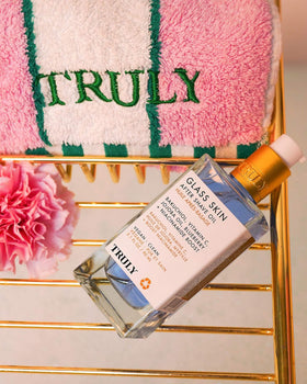 Truly Glass Skin After Shave Oil cap open showing dispenser
