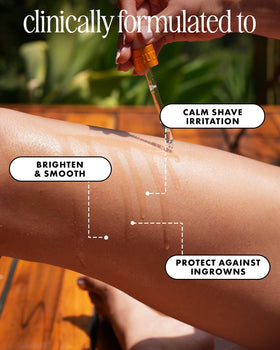 Truly Glazed Donut After Shave Oil Jumbo being applied to skin