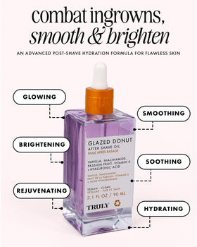 Truly Glazed Donut After Shave Oil Jumbo bottle side view