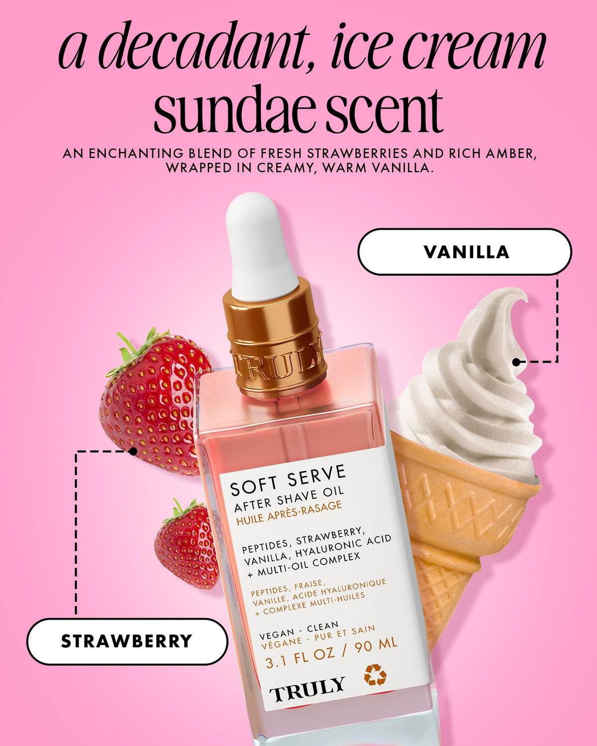 Truly Soft Serve After Shave Oil with a towel