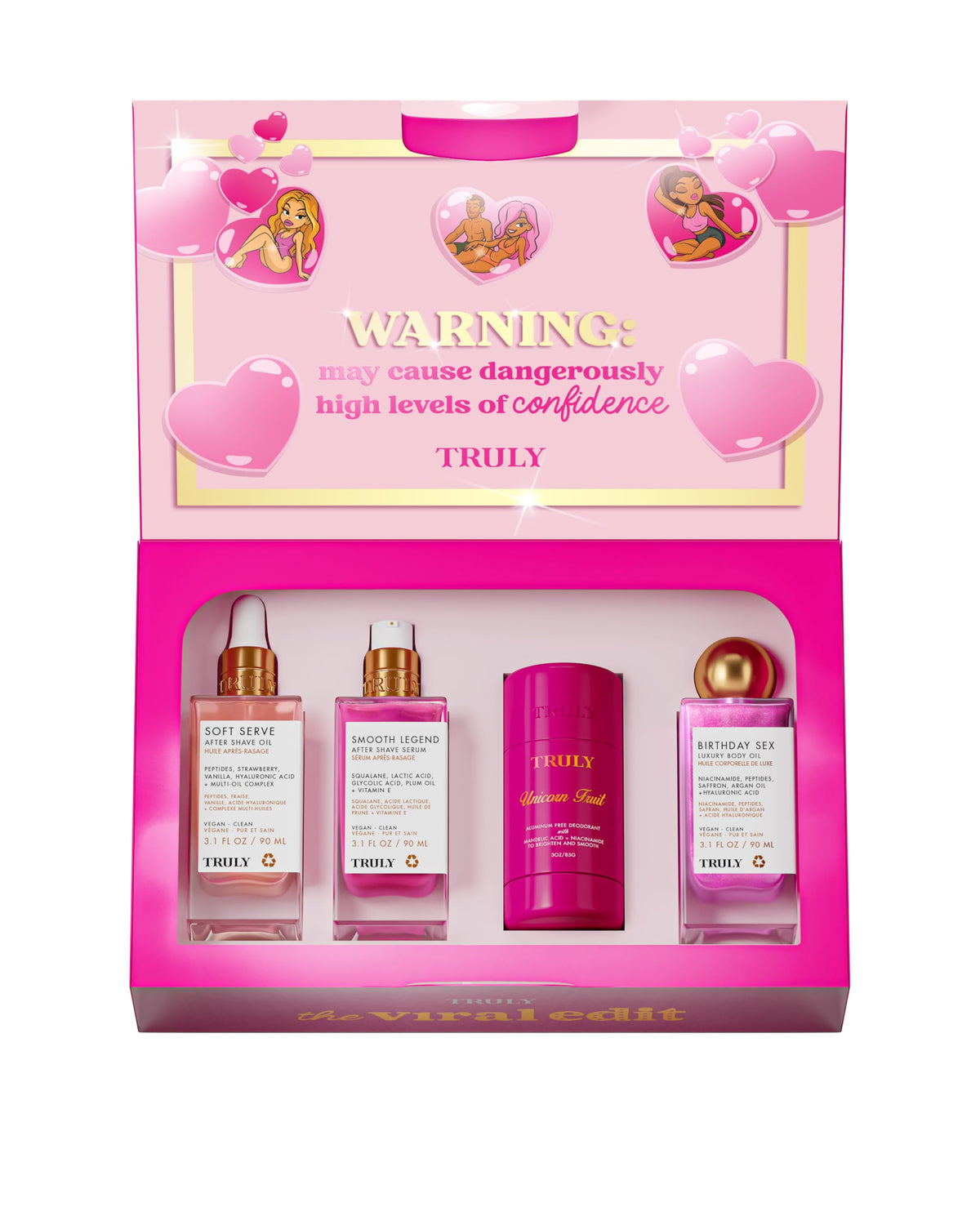 Truly The Viral Edit 4-Piece Glow & Hydration Set front view