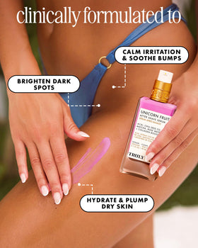 Truly Unicorn Fruit After Shave Serum bottle side view