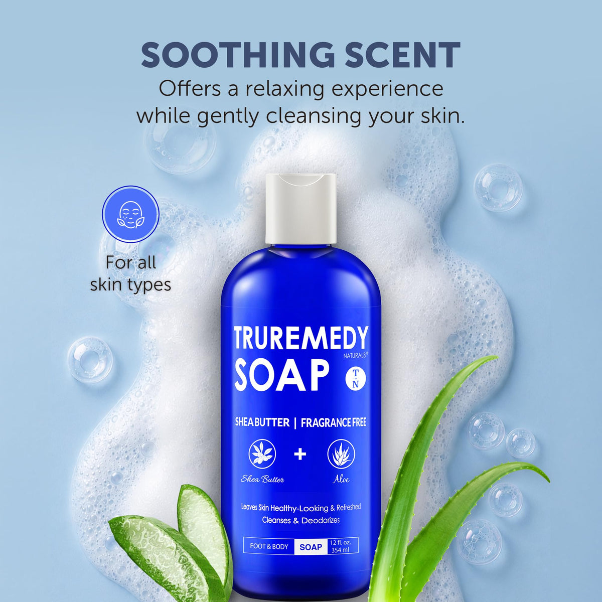 Truremedy Naturals Body Wash 12oz back view