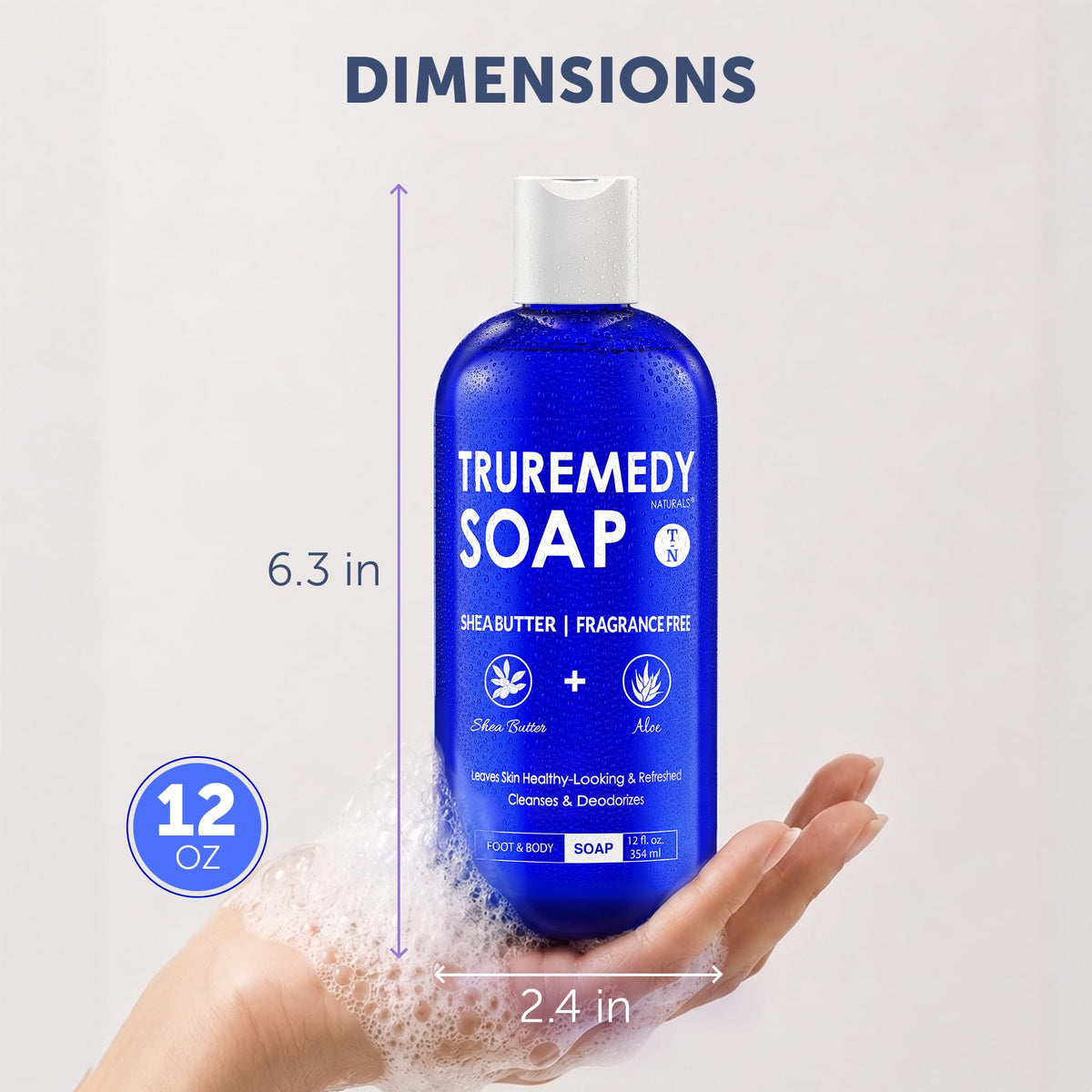 Truremedy Naturals Body Wash 12oz side view