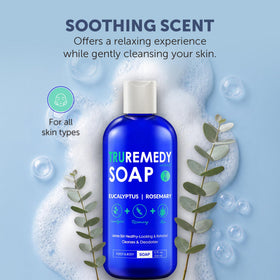 Truremedy Naturals Body Wash Eucalyptus & Rosemary 12oz back view