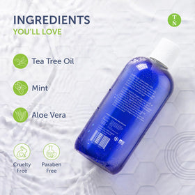 Truremedy Naturals body wash with fresh peppermint leaves