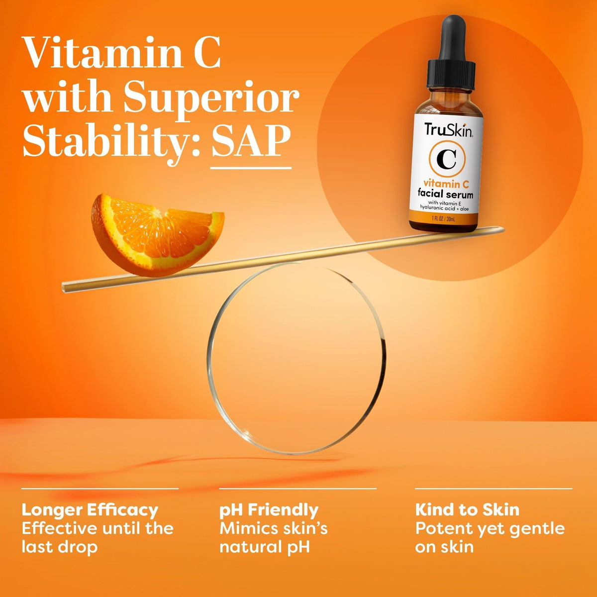 TruSkin Brightening Vitamin C Serum application on skin