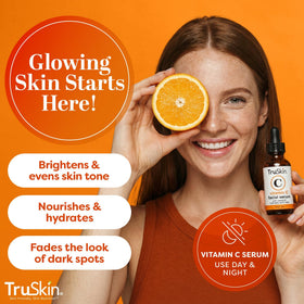 TruSkin Brightening Vitamin C Serum bottle with dropper