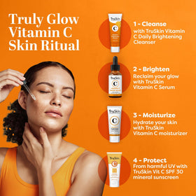 TruSkin Brightening Vitamin C Serum texture on hand
