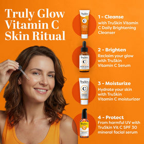 TruSkin Naturals Brightening Vitamin C Serum in lifestyle setting