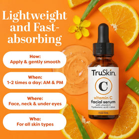 TruSkin Naturals Brightening Vitamin C Serum texture on hand