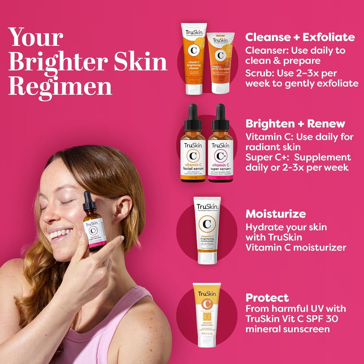 TruSkin Vitamin C Super Serum in skincare routine