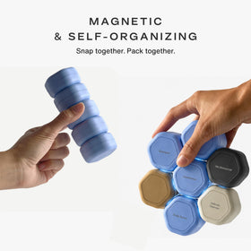 TSA-approved Cadence capsules with leak-proof magnetic lids