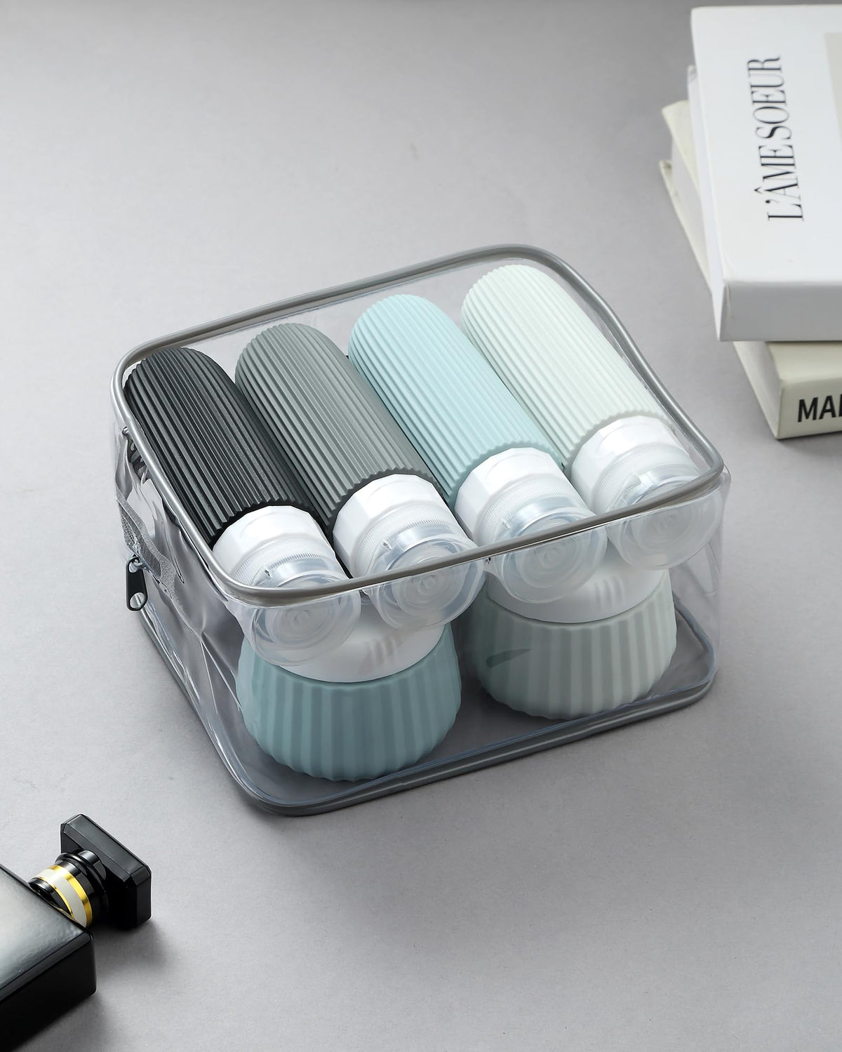 TSA approved travel containers with 3 oz capacity