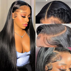TTSMINS 13x6 Lace Front Wig 28 Inch Straight Hair front view