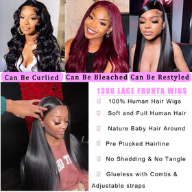 TTSMINS 13x6 Lace Front Wig side view showing hair texture