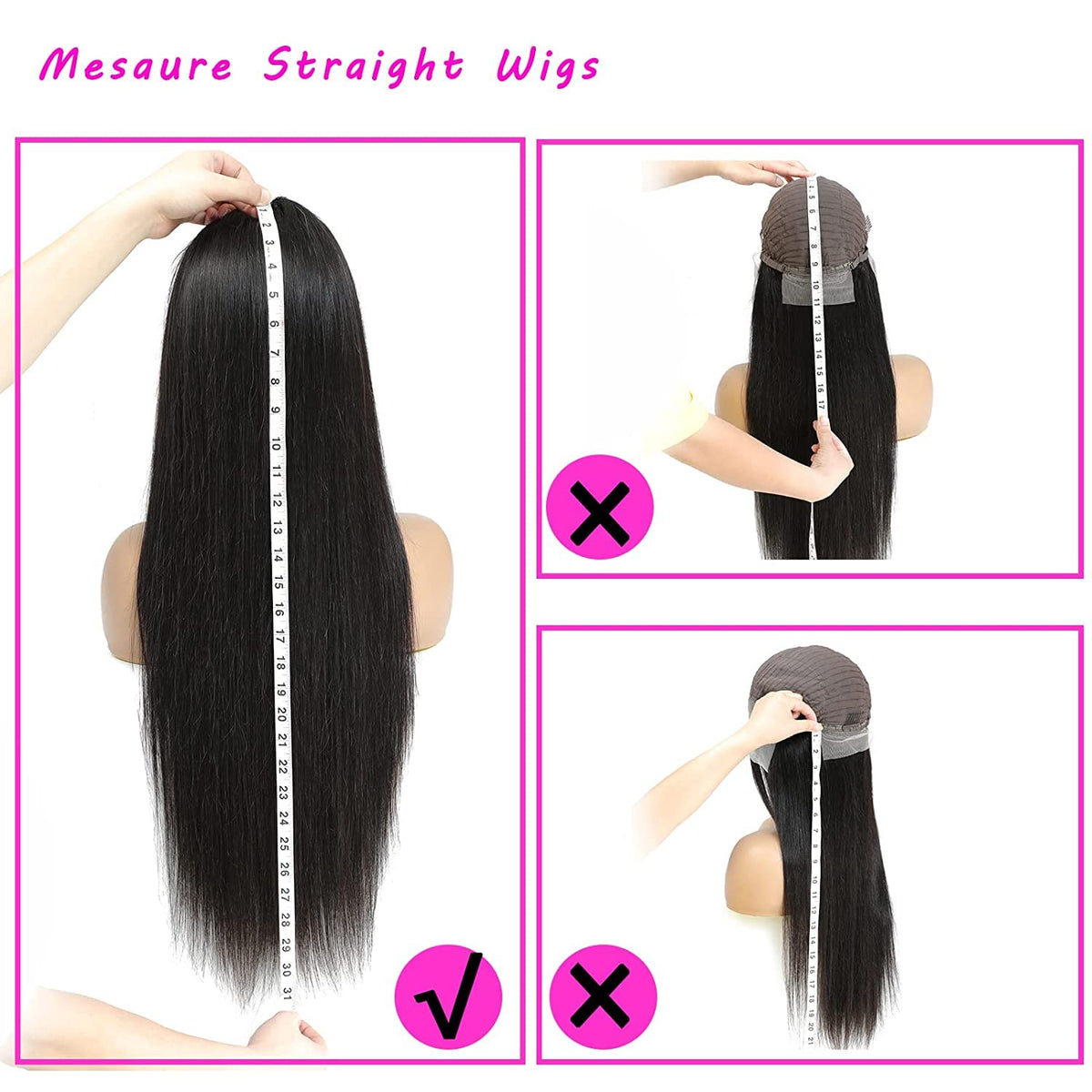 TTSMINS 13x6 Lace Front Wig with styling tools