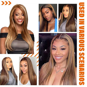 TTSMINS 13x6 Ombre Lace Front Wig 180 Density 26 Inch packaging