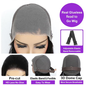 TTSMINS Glueless Wig with adjustable elastic band