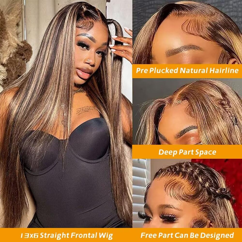 TTSMINS Ombre Lace Front Wig showing the natural hairline