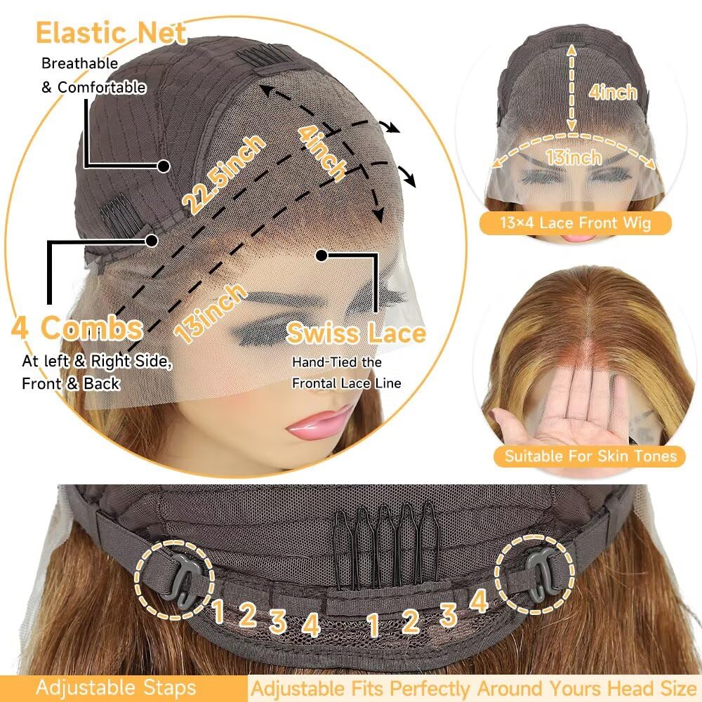 TTSMINS Ombre Lace Front Wig with baby hair