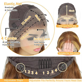 TTSMINS Ombre Lace Front Wig with baby hair