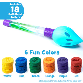 Tub Works Bath Color Brush with colourful bath bombs