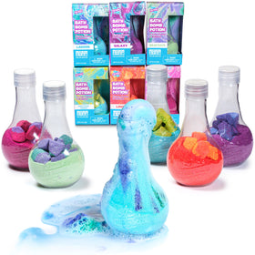 Tub Works Kids Bath Bomb Potion 6 Pack with colourful packaging